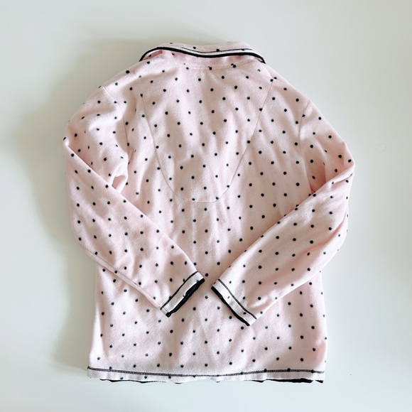 Anne Klein Fleece Pink Polka Dot PJ Set - Size S - Picture 2 of 5